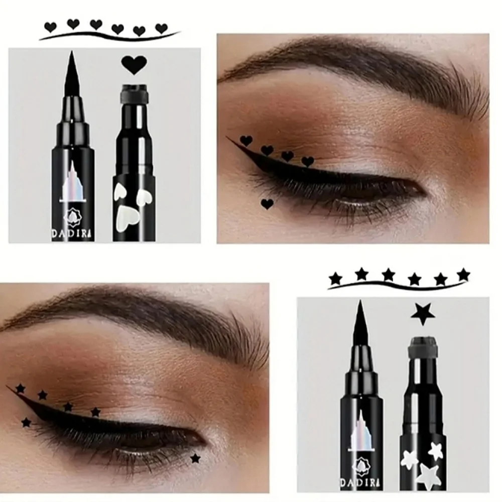 🆕LAST SET🌹2 IN 1 BLACK STAMP & EYELINER 6 PC SET, WATERPROOF & SMUDGE PROOF